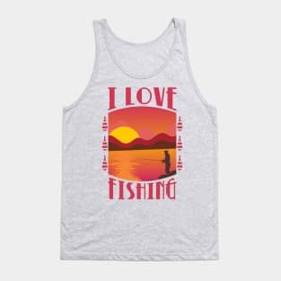 I Love Fishing Tank Top